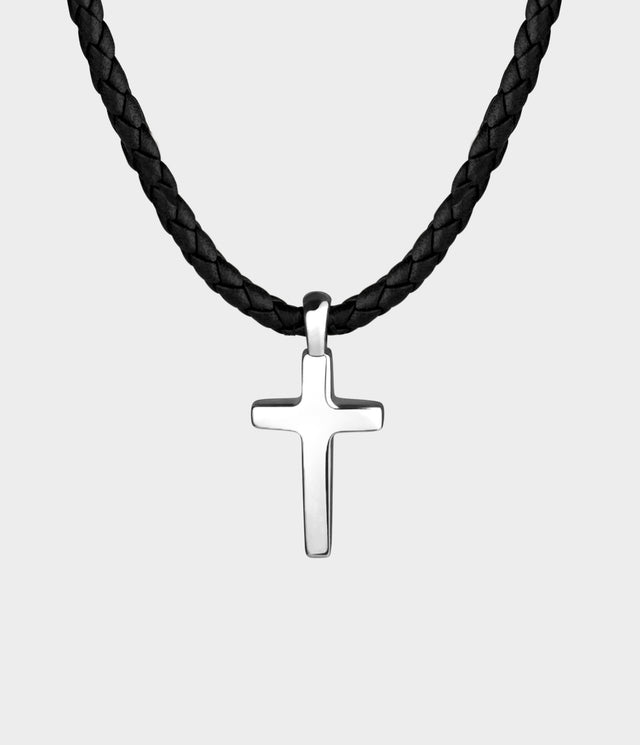Cross Leather Necklace by Stephen Einhorn